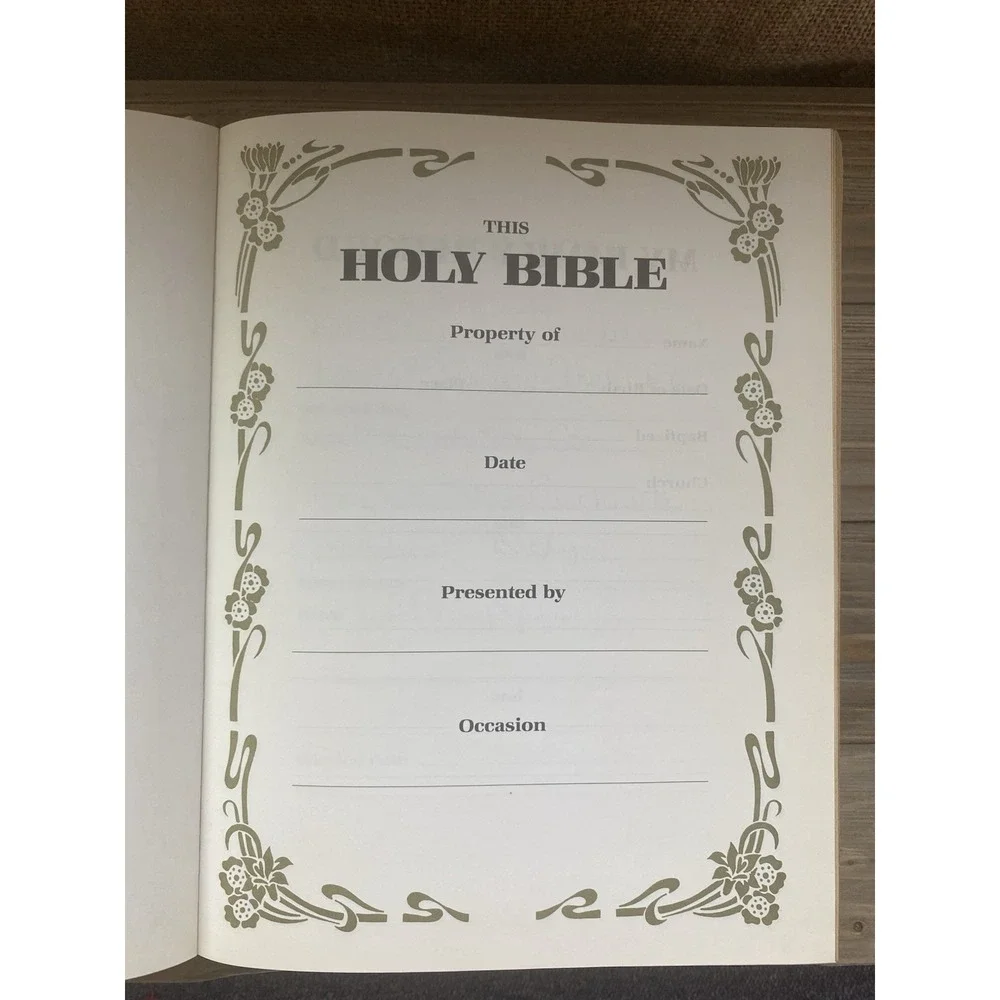 VTG Holy Bible Red Letter Edition, King James Version, Illustrated, 1987